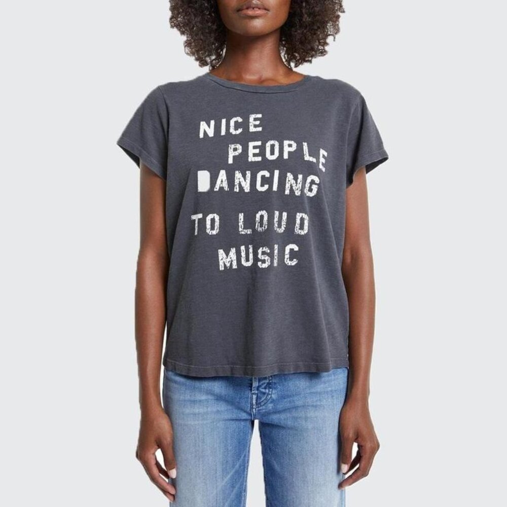 MOTHER Denim The Boxy Goodie Goodie Tee Size Sm